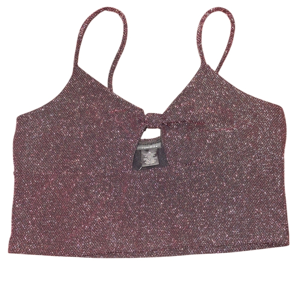 Rue21 Sparkly Burgundy Crop Top